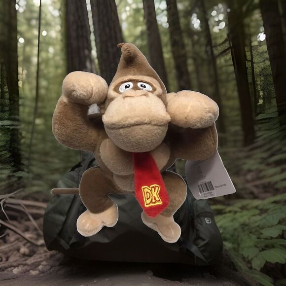 Donkey Kong Plush 8" Super Mario Brothers Bros. Stuffed Animal Toy With Tag - Picture 1 of 10